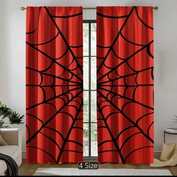 2pcs Spider web curtain