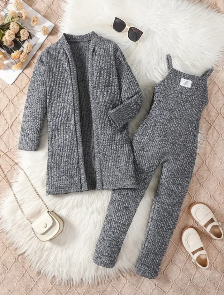 Jumpsuit and Long cardigan